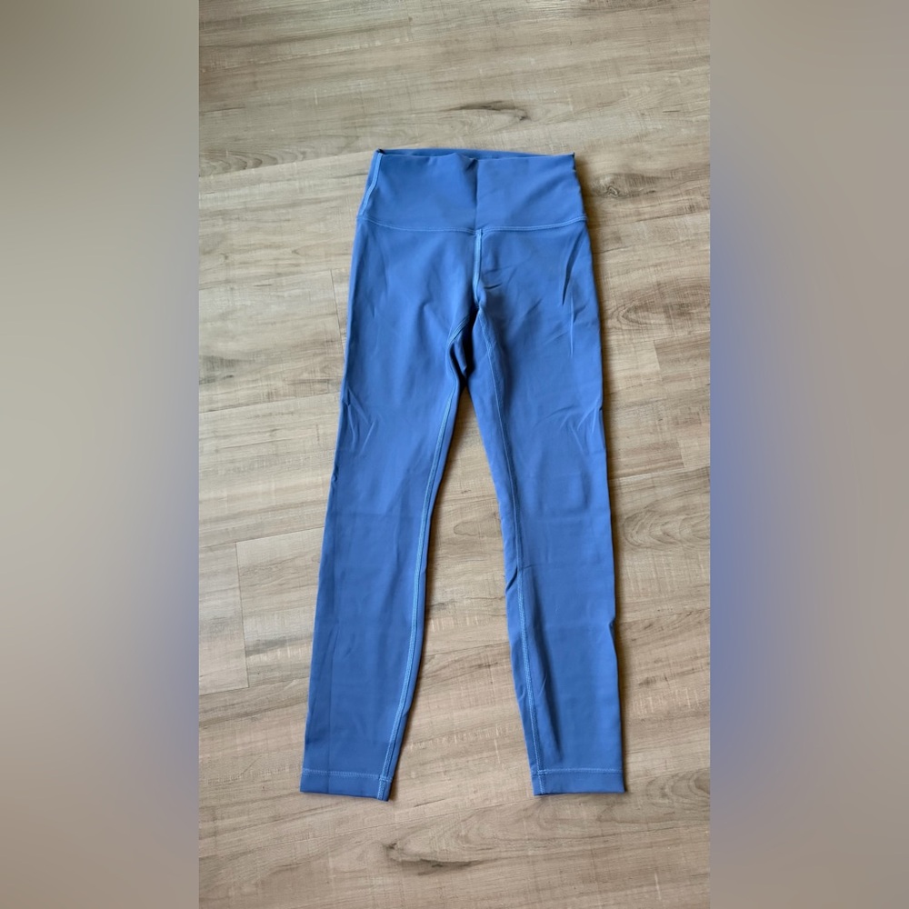 lululemon wunder train high rise tight 25”, size 6, color “water drop”